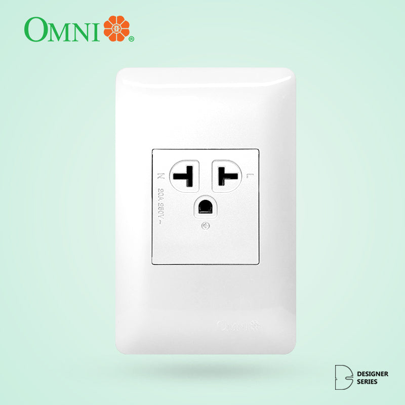 Aircon Tandem Outlet in Ivory Plate 20A (Designer Series) DP1